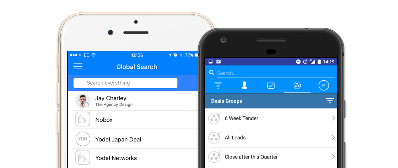 SalesSeek mobile app global search